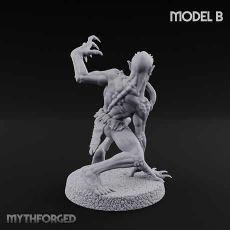 Clawing Ravenously Ghoul B Miniature for Dungeons and Dragons, Pathfinder or other TTRPGs