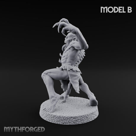 Clawing Ravenously Ghoul B Miniature for Dungeons and Dragons, Pathfinder or other TTRPGs