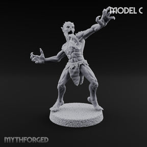 Clawing Ravenously Ghoul C Miniature for Dungeons and Dragons, Pathfinder or other TTRPGs