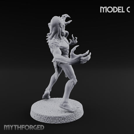 Clawing Ravenously Ghoul C Miniature for Dungeons and Dragons, Pathfinder or other TTRPGs
