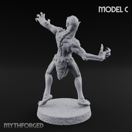 Clawing Ravenously Ghoul C Miniature for Dungeons and Dragons, Pathfinder or other TTRPGs