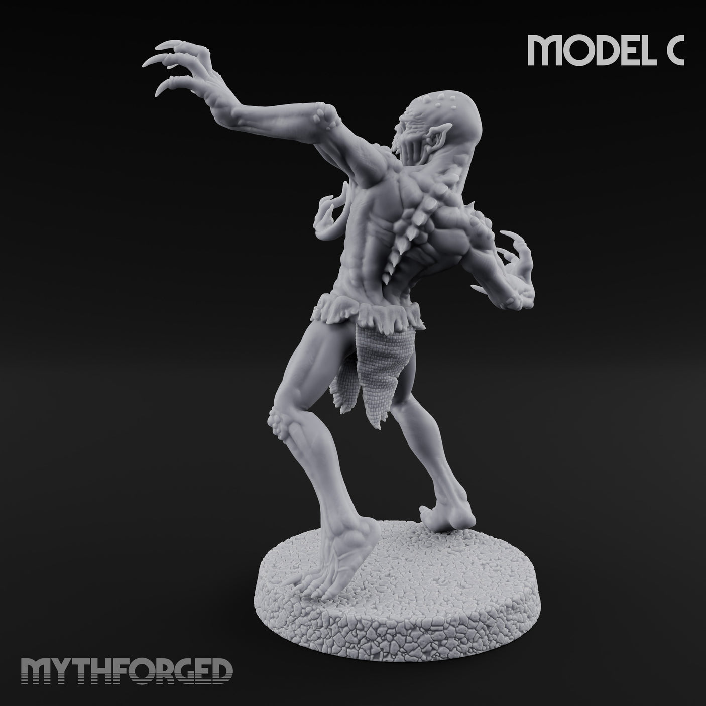 Clawing Ravenously Ghoul C Miniature for Dungeons and Dragons, Pathfinder or other TTRPGs
