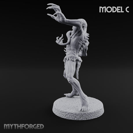 Clawing Ravenously Ghoul C Miniature for Dungeons and Dragons, Pathfinder or other TTRPGs