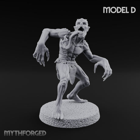 Clawing Ravenously Ghoul D Miniature for Dungeons and Dragons, Pathfinder or other TTRPGs
