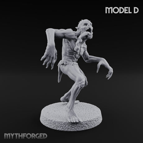 Clawing Ravenously Ghoul D Miniature for Dungeons and Dragons, Pathfinder or other TTRPGs