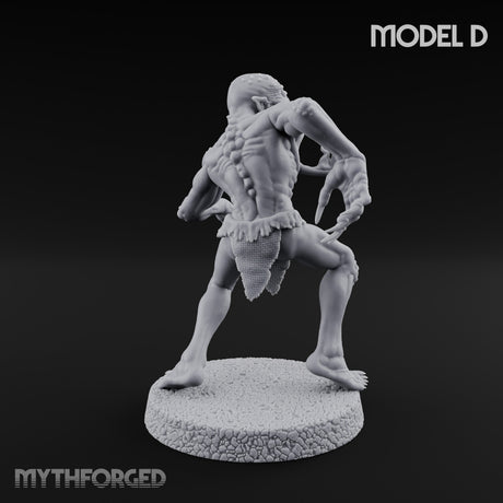 Clawing Ravenously Ghoul D Miniature for Dungeons and Dragons, Pathfinder or other TTRPGs