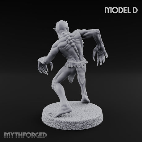Clawing Ravenously Ghoul D Miniature for Dungeons and Dragons, Pathfinder or other TTRPGs