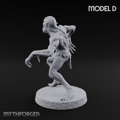 Clawing Ravenously Ghoul D Miniature for Dungeons and Dragons, Pathfinder or other TTRPGs