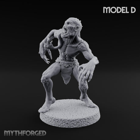 Clawing Ravenously Ghoul D Miniature for Dungeons and Dragons, Pathfinder or other TTRPGs