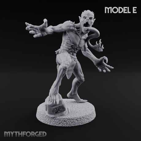 Clawing Ravenously Ghoul E Miniature for Dungeons and Dragons, Pathfinder or other TTRPGs