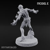 Clawing Ravenously Ghoul E Miniature for Dungeons and Dragons, Pathfinder or other TTRPGs