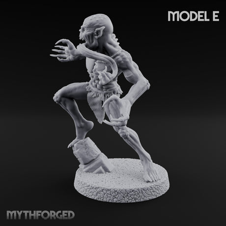 Clawing Ravenously Ghoul E Miniature for Dungeons and Dragons, Pathfinder or other TTRPGs