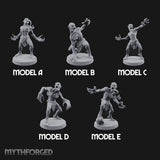 Clawing Ravenously Ghoul Pack Miniature for Dungeons and Dragons, Pathfinder or other TTRPGs