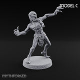 Clawing Ravenously Ghoul Pack Miniature for Dungeons and Dragons, Pathfinder or other TTRPGs