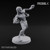 Clawing Ravenously Ghoul Pack Miniature for Dungeons and Dragons, Pathfinder or other TTRPGs