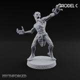 Clawing Ravenously Ghoul Pack Miniature for Dungeons and Dragons, Pathfinder or other TTRPGs