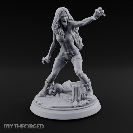 Clawing Screaming Zombie Survivor Miniature for Dungeons and Dragons, Pathfinder or other TTRPGs