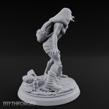 Clawing Screaming Zombie Survivor Miniature for Dungeons and Dragons, Pathfinder or other TTRPGs