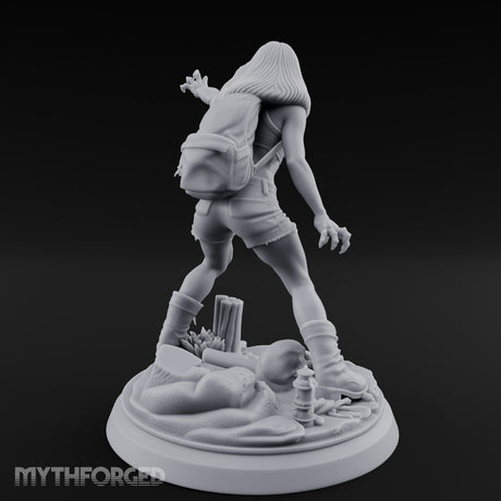 Clawing Screaming Zombie Survivor Miniature for Dungeons and Dragons, Pathfinder or other TTRPGs