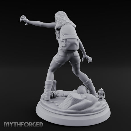 Clawing Screaming Zombie Survivor Miniature for Dungeons and Dragons, Pathfinder or other TTRPGs