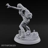 Clawing Screaming Zombie Survivor Miniature for Dungeons and Dragons, Pathfinder or other TTRPGs