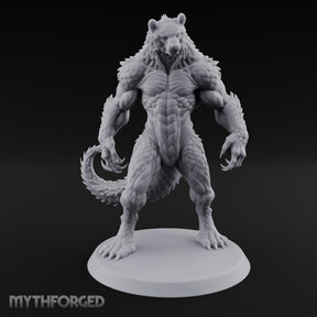 Claws Splayed Looming Werebear Abomination Miniature for Dungeons and Dragons, Pathfinder or other TTRPGs