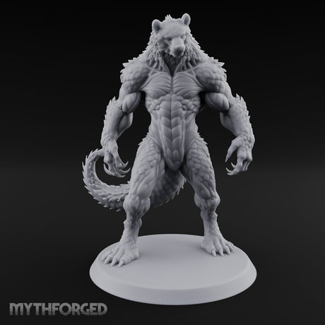 Claws Splayed Looming Werebear Abomination Miniature for Dungeons and Dragons, Pathfinder or other TTRPGs