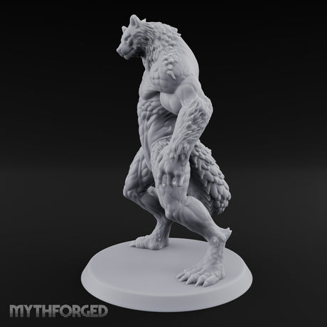 Claws Splayed Looming Werebear Abomination Miniature for Dungeons and Dragons, Pathfinder or other TTRPGs