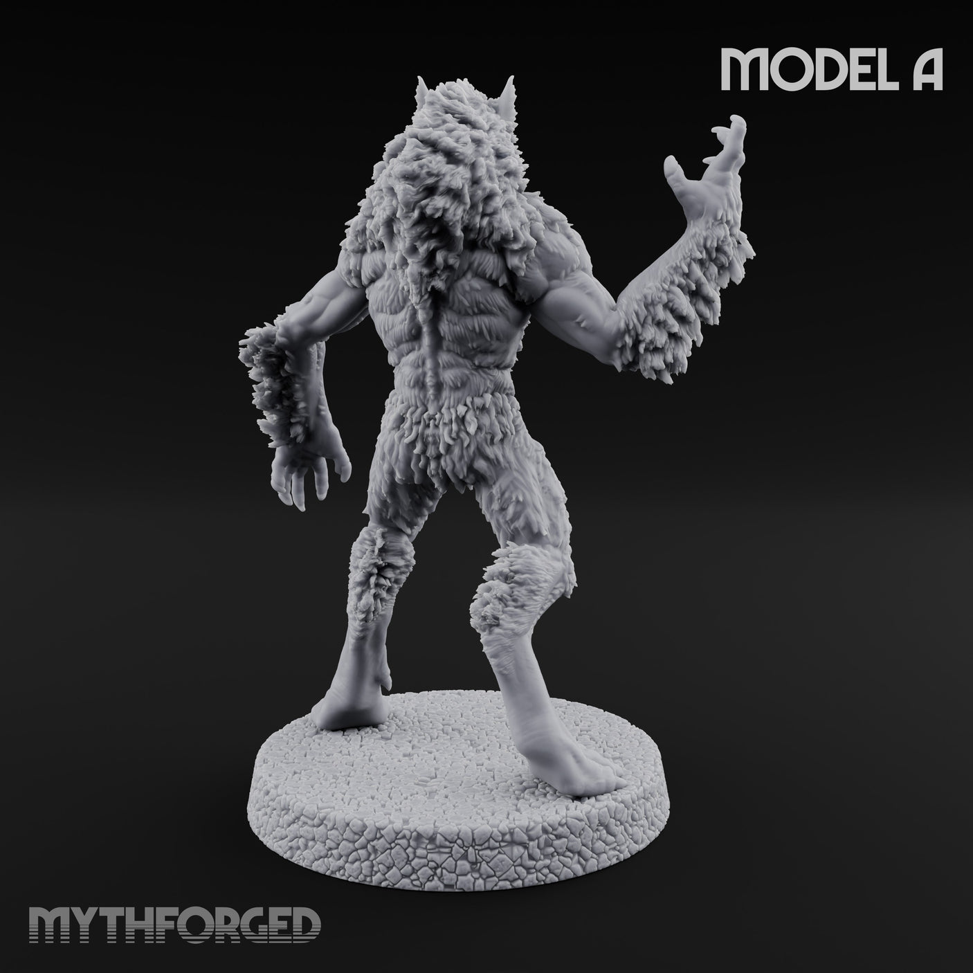 Claws Swiping Werewolf A Miniature for Dungeons and Dragons, Pathfinder or other TTRPGs