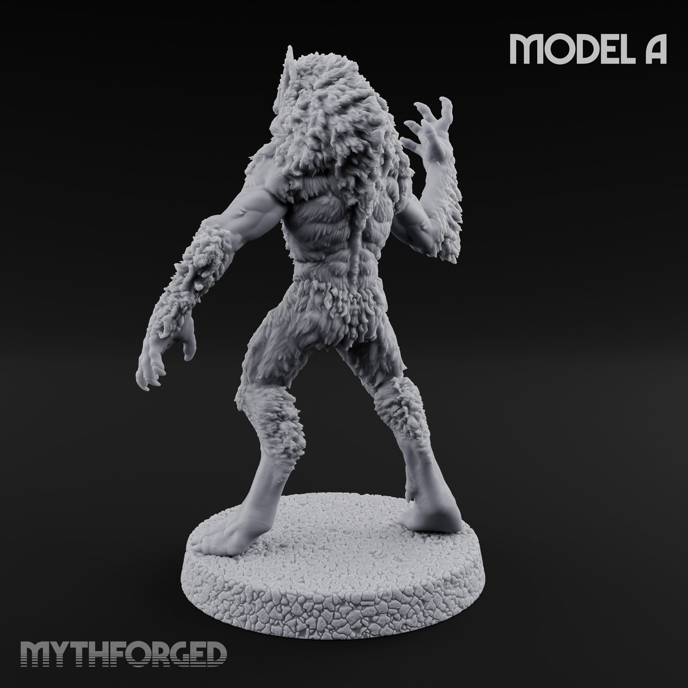 Claws Swiping Werewolf A Miniature for Dungeons and Dragons, Pathfinder or other TTRPGs