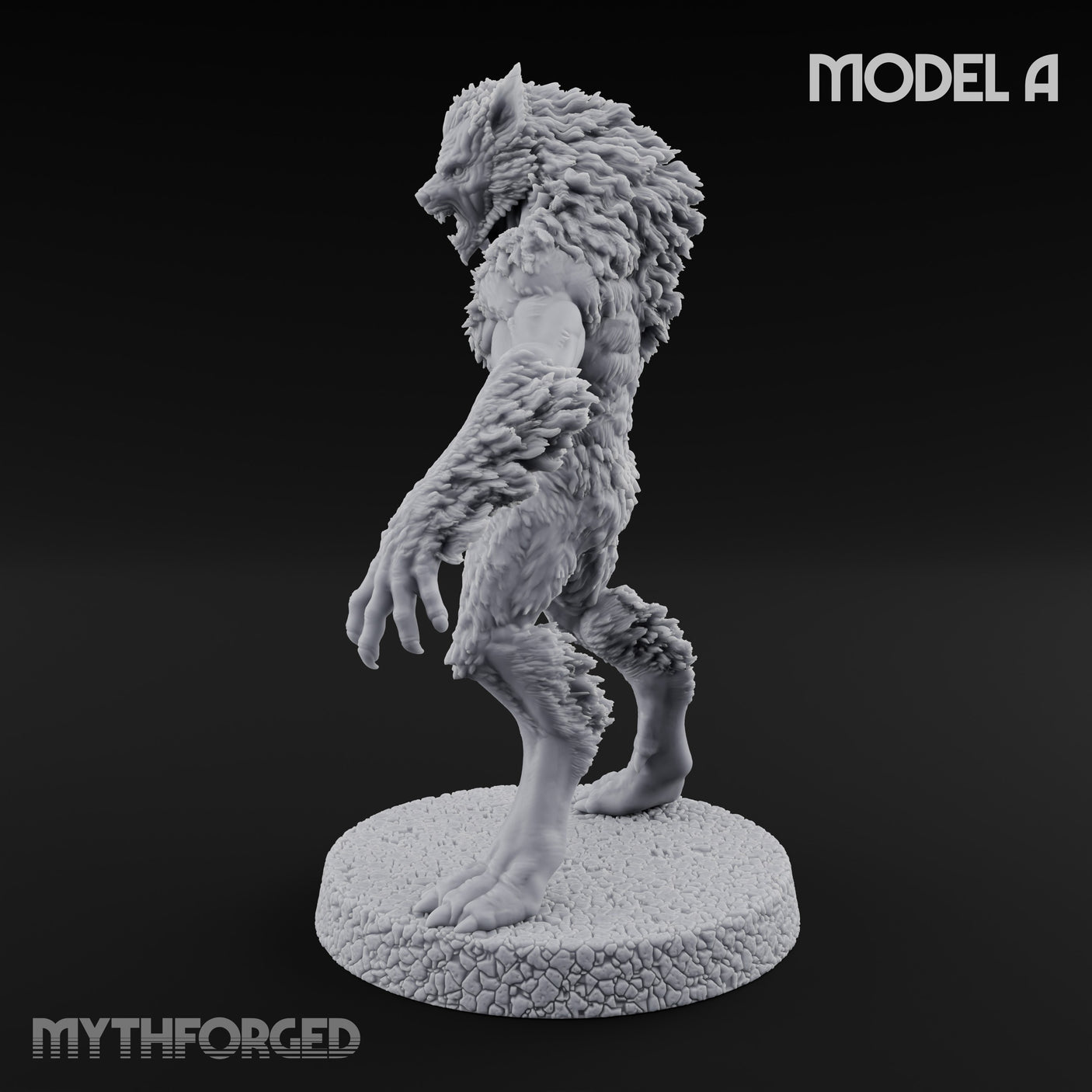 Claws Swiping Werewolf A Miniature for Dungeons and Dragons, Pathfinder or other TTRPGs