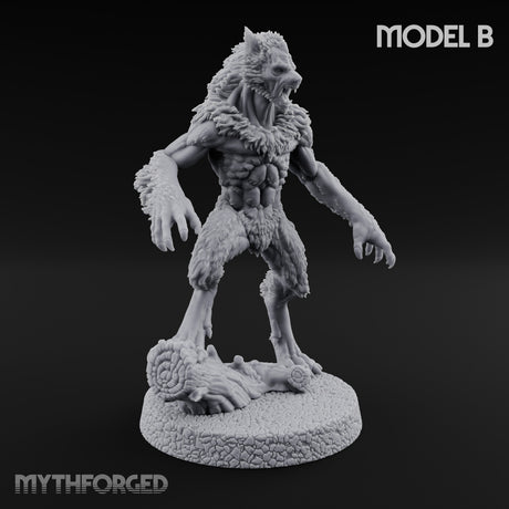 Claws Swiping Werewolf B Miniature for Dungeons and Dragons, Pathfinder or other TTRPGs