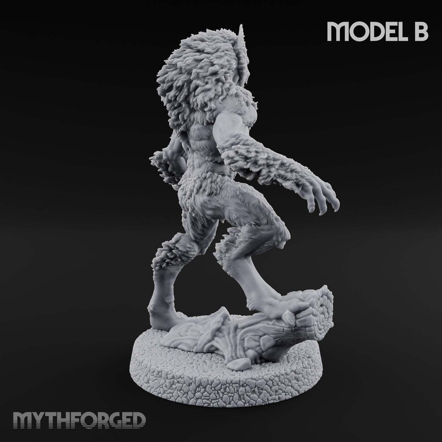 Claws Swiping Werewolf B Miniature for Dungeons and Dragons, Pathfinder or other TTRPGs
