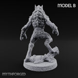 Claws Swiping Werewolf B Miniature for Dungeons and Dragons, Pathfinder or other TTRPGs