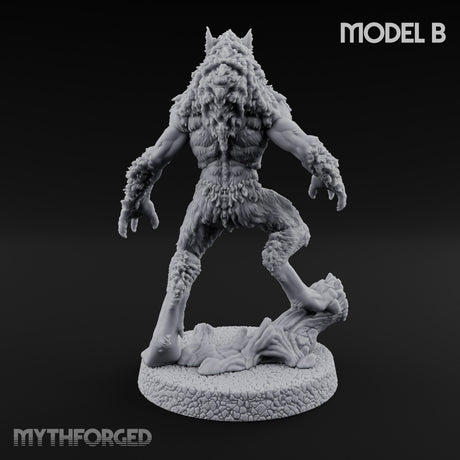 Claws Swiping Werewolf B Miniature for Dungeons and Dragons, Pathfinder or other TTRPGs
