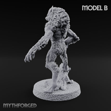 Claws Swiping Werewolf B Miniature for Dungeons and Dragons, Pathfinder or other TTRPGs