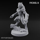 Claws Swiping Werewolf B Miniature for Dungeons and Dragons, Pathfinder or other TTRPGs