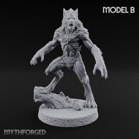 Claws Swiping Werewolf B Miniature for Dungeons and Dragons, Pathfinder or other TTRPGs