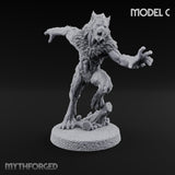 Claws Swiping Werewolf C Miniature for Dungeons and Dragons, Pathfinder or other TTRPGs