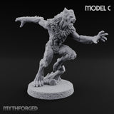 Claws Swiping Werewolf C Miniature for Dungeons and Dragons, Pathfinder or other TTRPGs