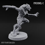 Claws Swiping Werewolf C Miniature for Dungeons and Dragons, Pathfinder or other TTRPGs