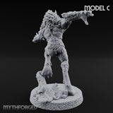 Claws Swiping Werewolf C Miniature for Dungeons and Dragons, Pathfinder or other TTRPGs