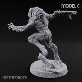 Claws Swiping Werewolf C Miniature for Dungeons and Dragons, Pathfinder or other TTRPGs