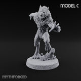Claws Swiping Werewolf C Miniature for Dungeons and Dragons, Pathfinder or other TTRPGs