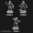 Claws Swiping Werewolf Pack Miniature for Dungeons and Dragons, Pathfinder or other TTRPGs