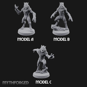 Claws Swiping Werewolf Pack Miniature for Dungeons and Dragons, Pathfinder or other TTRPGs