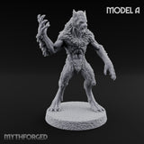 Claws Swiping Werewolf Pack Miniature for Dungeons and Dragons, Pathfinder or other TTRPGs