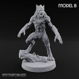 Claws Swiping Werewolf Pack Miniature for Dungeons and Dragons, Pathfinder or other TTRPGs