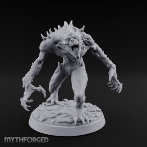 Claws Wide Snarling Zombie Hunter Miniature for Dungeons and Dragons, Pathfinder or other TTRPGs