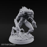 Claws Wide Snarling Zombie Hunter Miniature for Dungeons and Dragons, Pathfinder or other TTRPGs